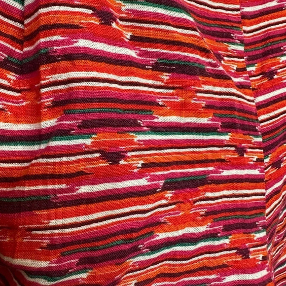 Loft red white and black patterned pull on shorts - Picture 3 of 5